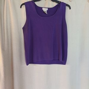 White Stag Purple Knit Sleeveless Shell